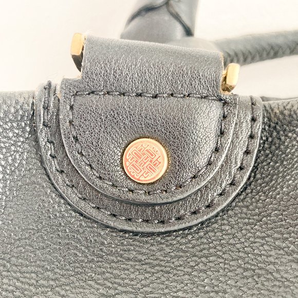 Cole Haan Oversized Black Pebble Leather Hobo Shoulder Bag w Adjustable Strap - Picture 6 of 16